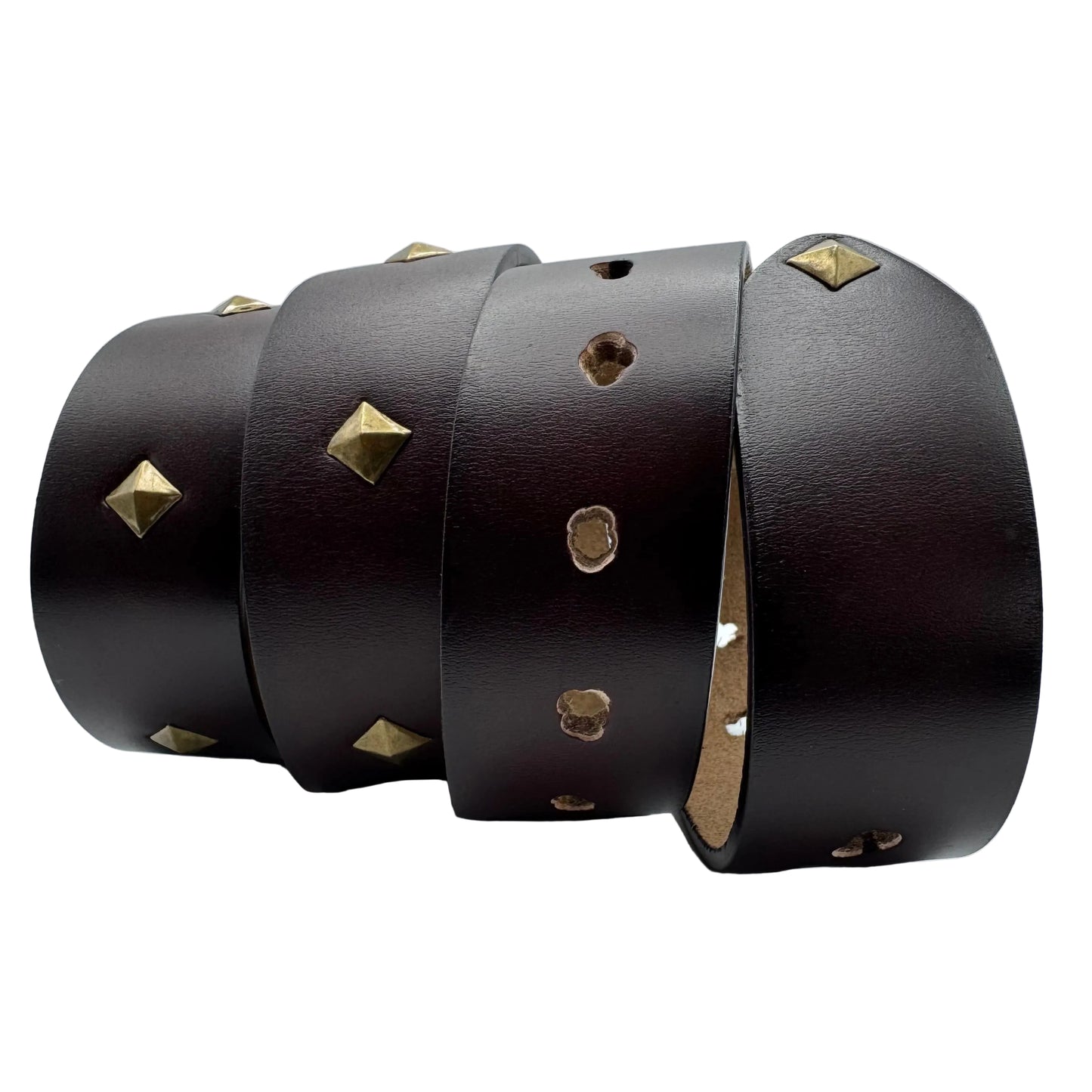 “Walnut” Studded Belt