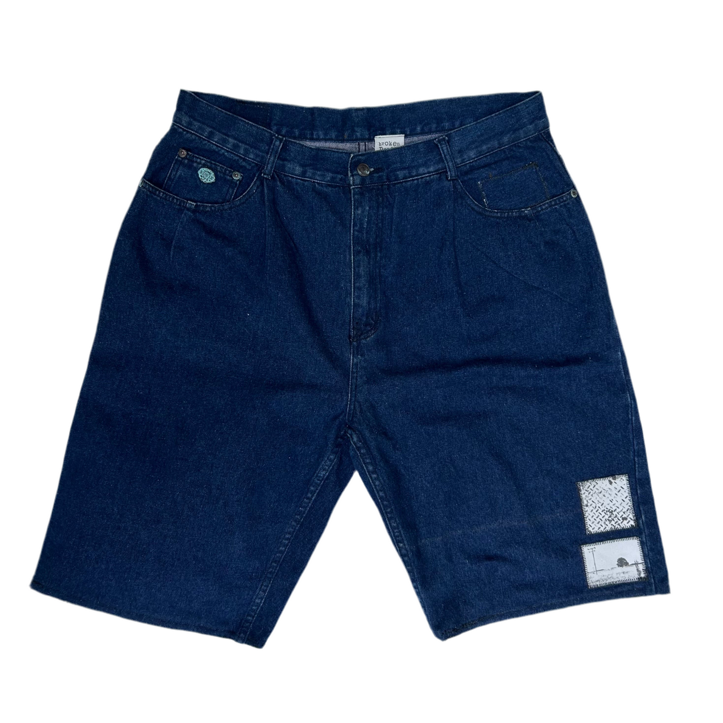 1 of 1 Handcrafted Dark Navy Edwin Jorts