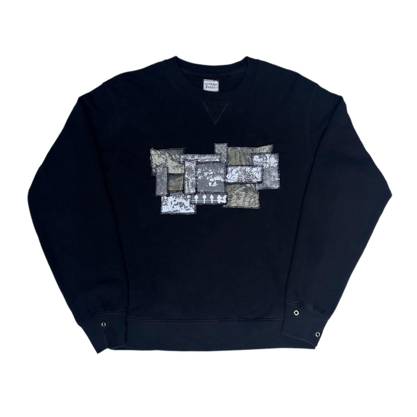 1 of 1 Patchwork Sweatshirt–Black Realtree
