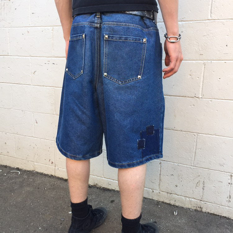 1 of 1 Handcrafted Navy Jorts