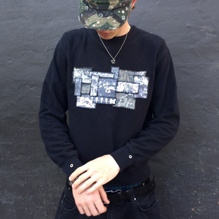 1 of 1 Patchwork Sweatshirt–Black Realtree