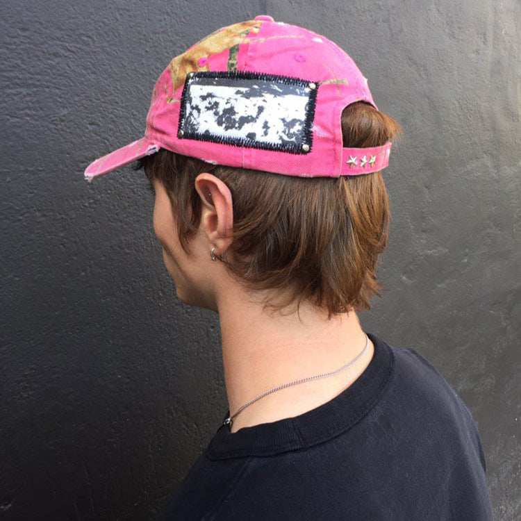 Handcrafted Military Cap–Pink Realtree