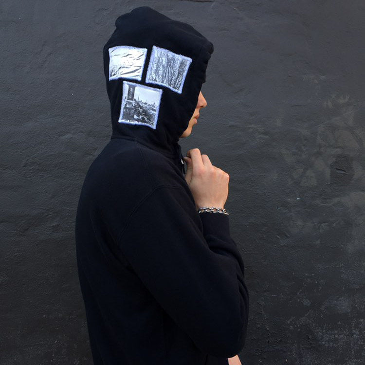1 of 1 Handcrafted Zip Up Hoodie–Black