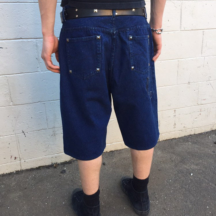 1 of 1 Handcrafted Dark Navy Edwin Jorts
