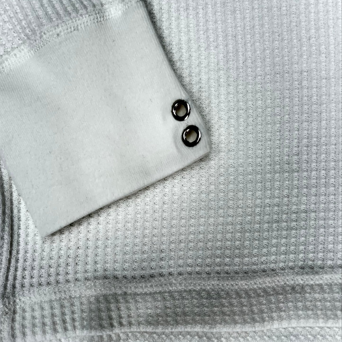 1 of 1 Handcrafted White Waffle Knit Shirt