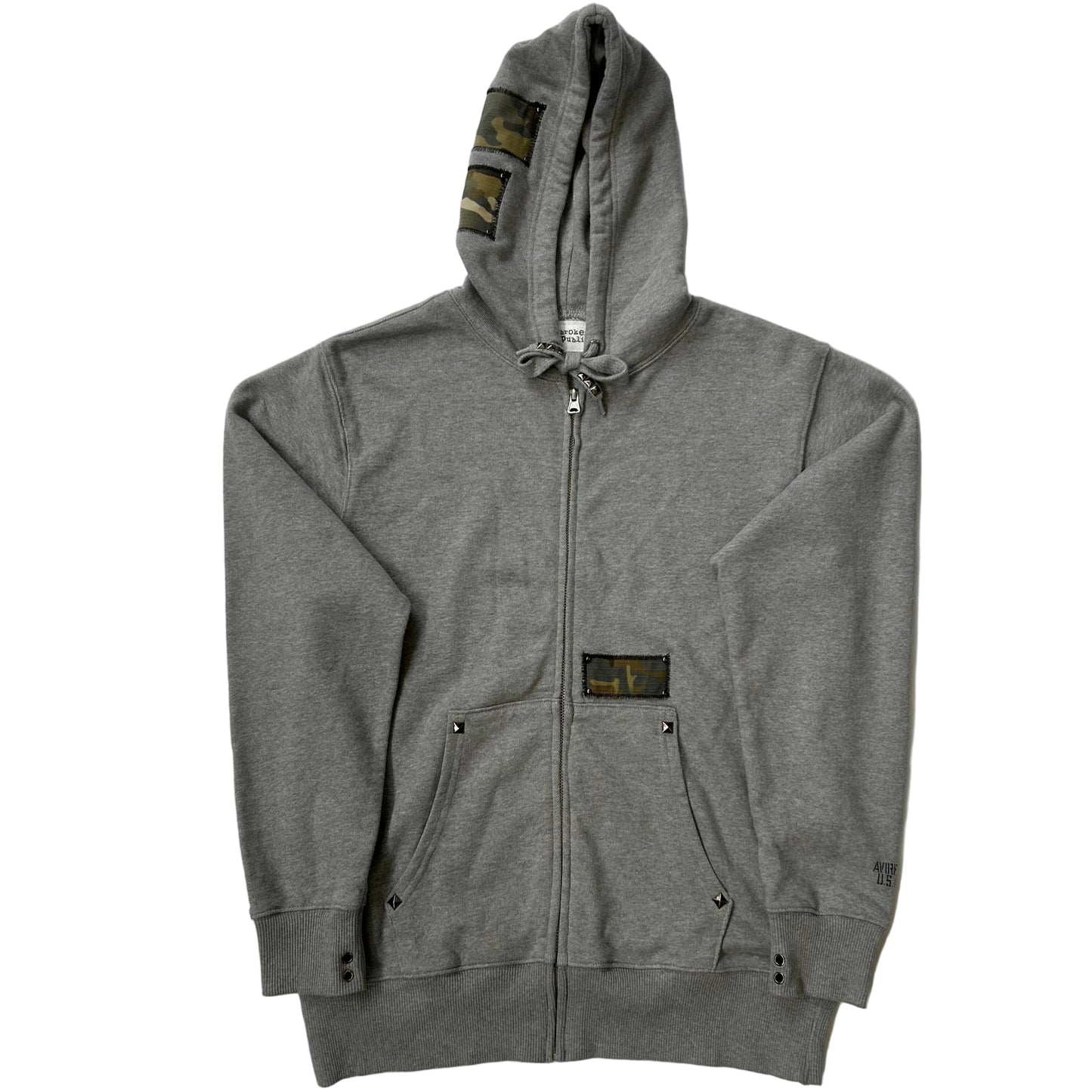 1 of 1 Zip-Up Hooded Sweatshirt–Concrete Moss