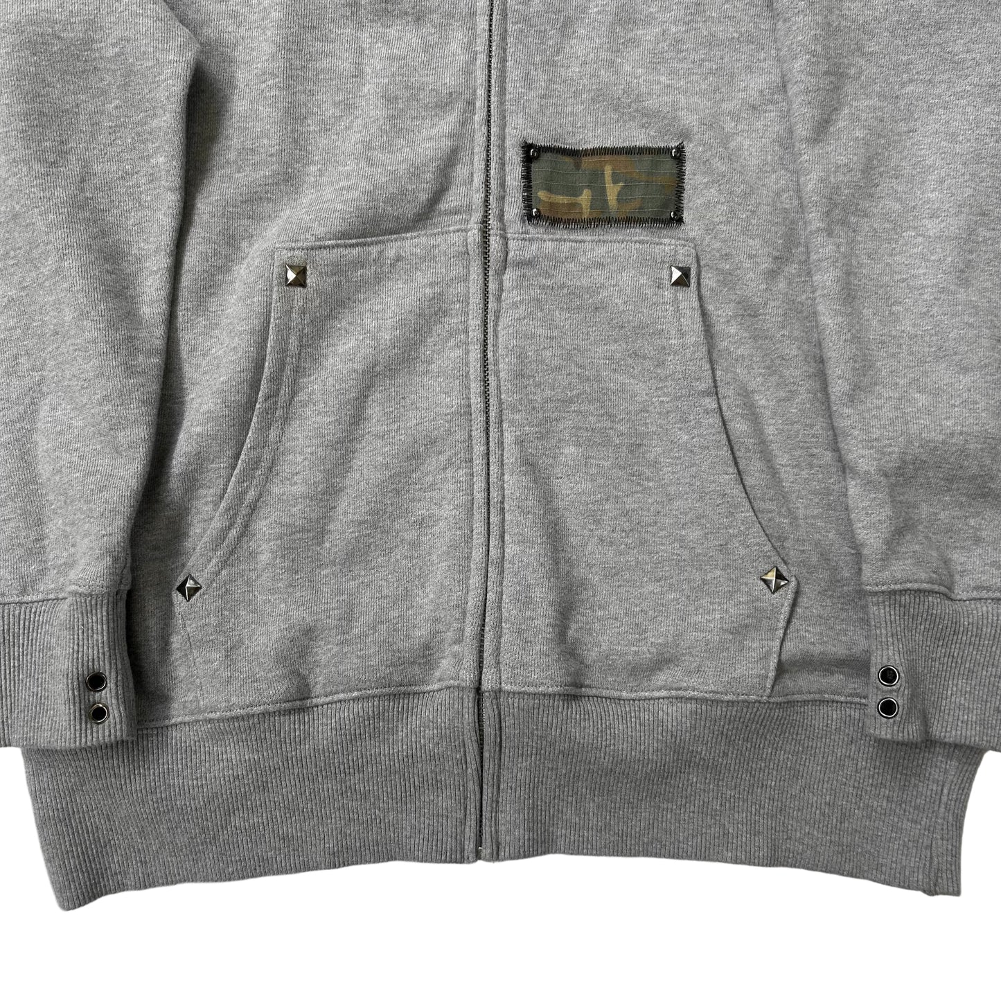 1 of 1 Zip-Up Hooded Sweatshirt–Concrete Moss