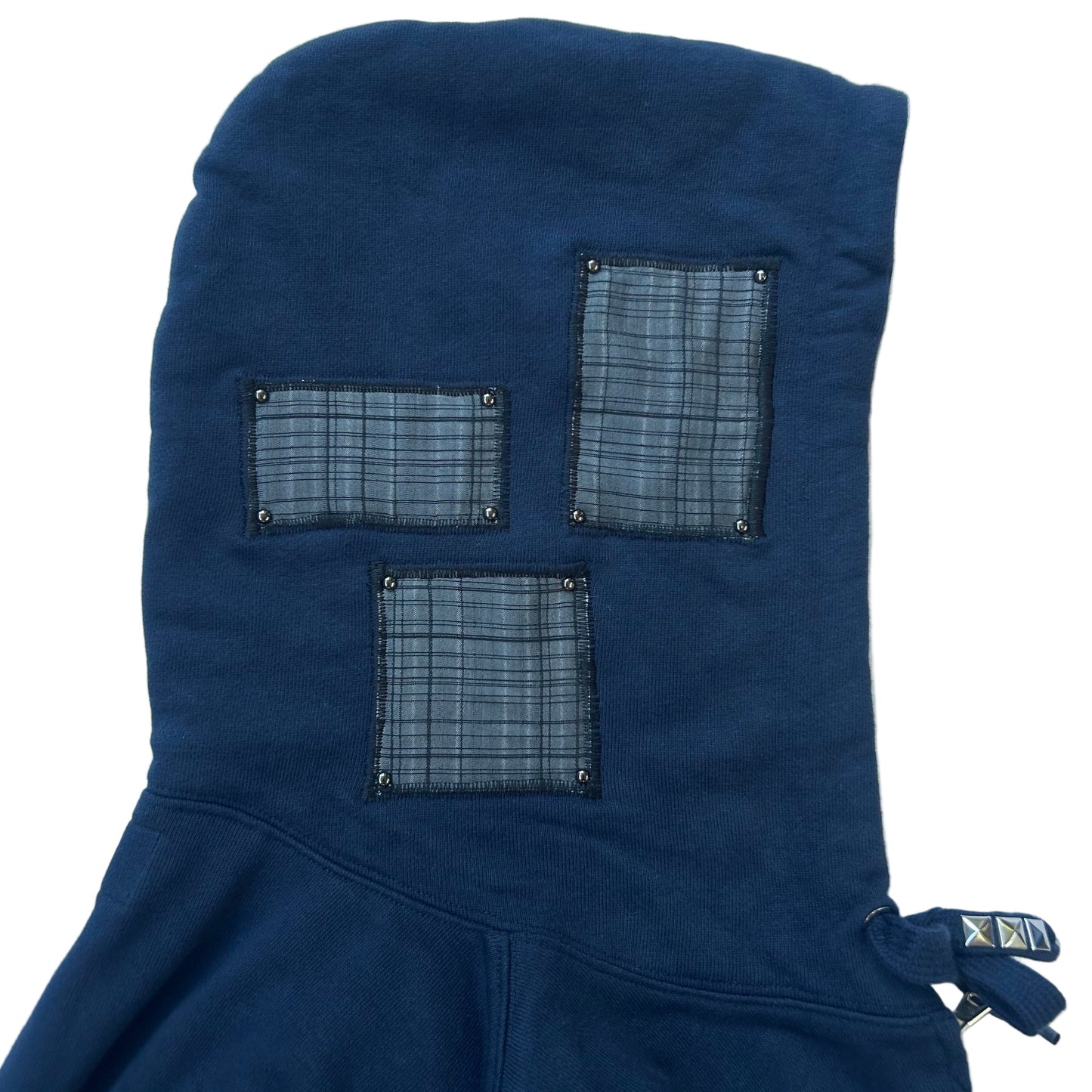 “Marine Tartan” Zip-Up Hooded Sweatshirt