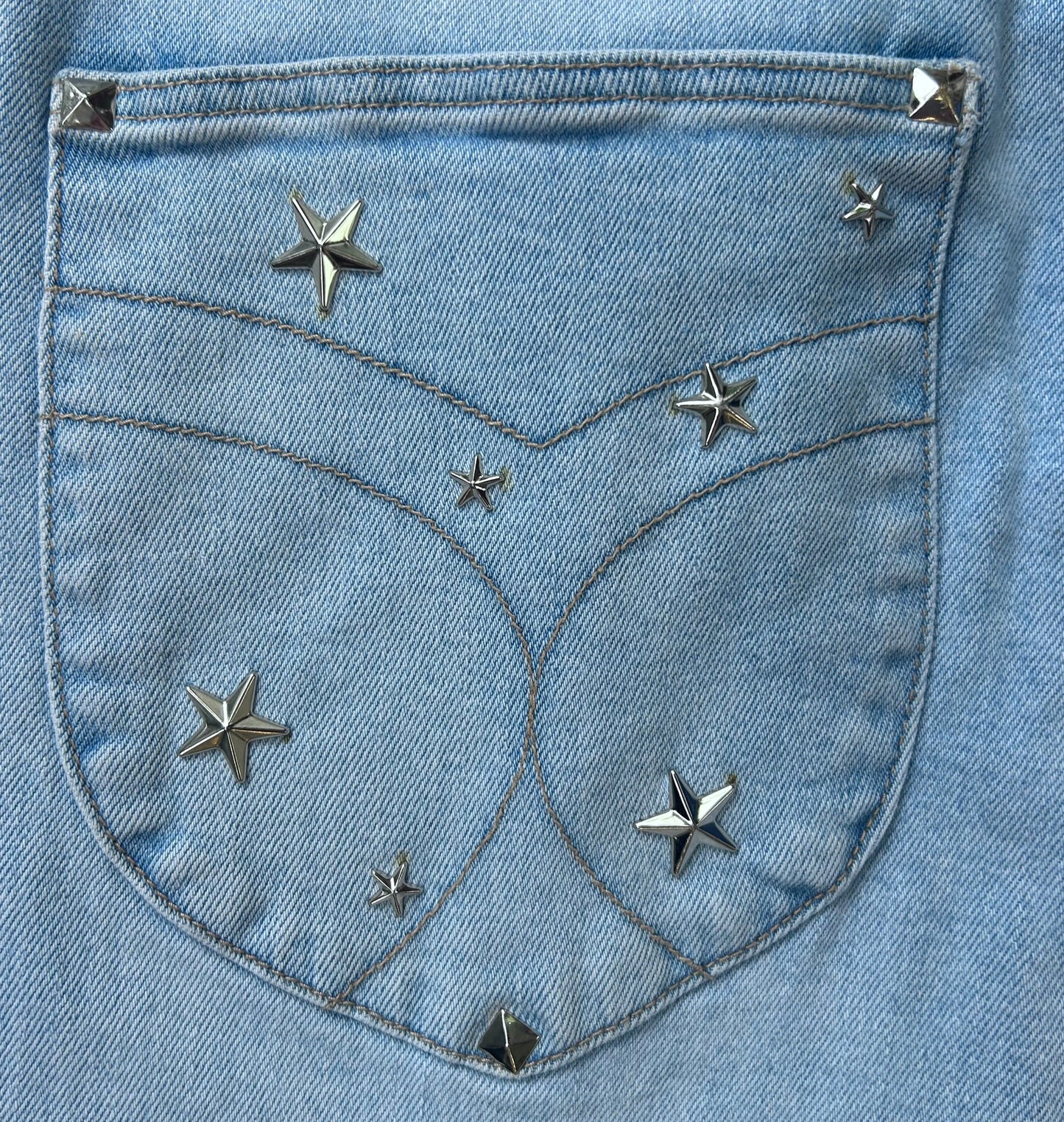 “East Coast” Riveted Flared Denim