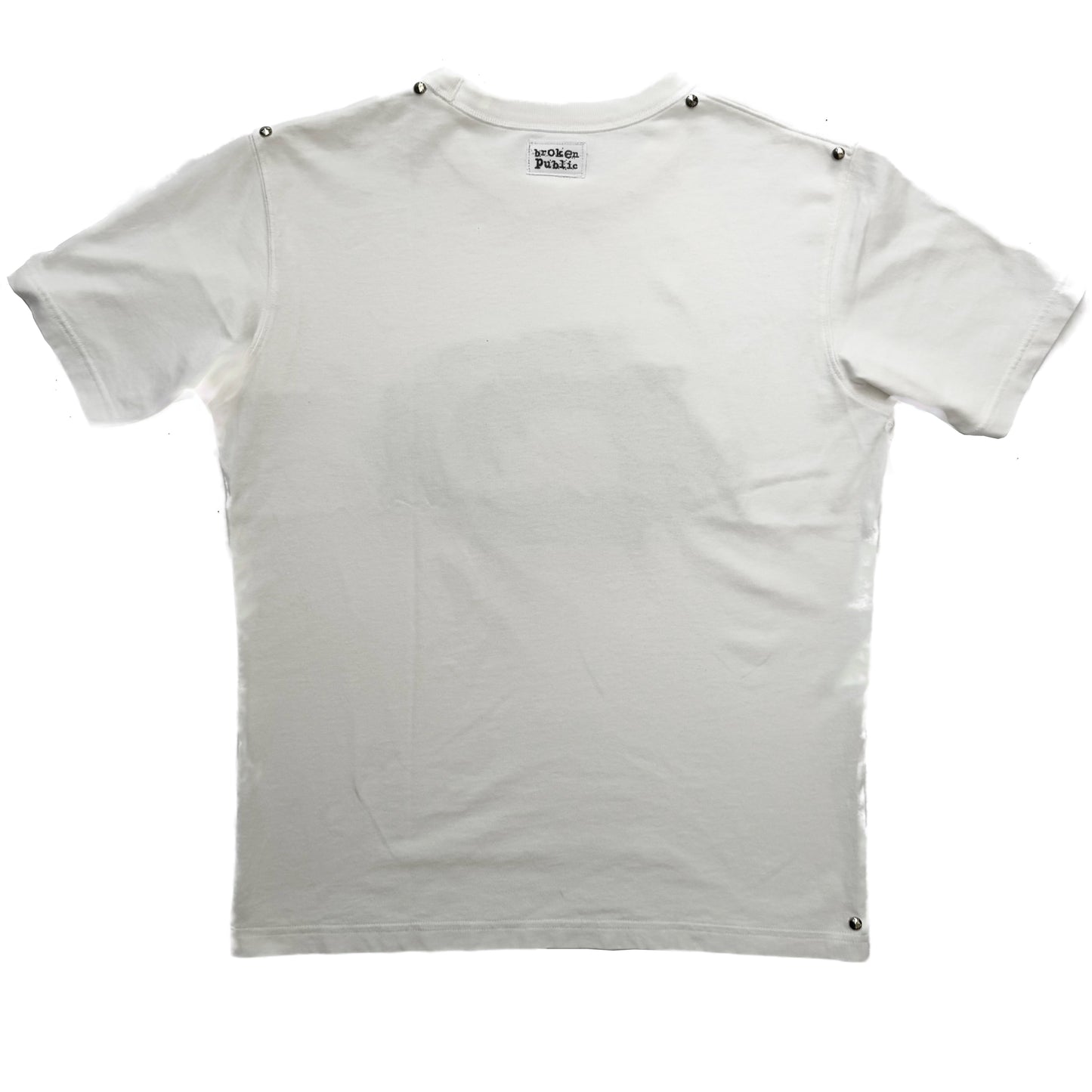 white patchwork t-shirt