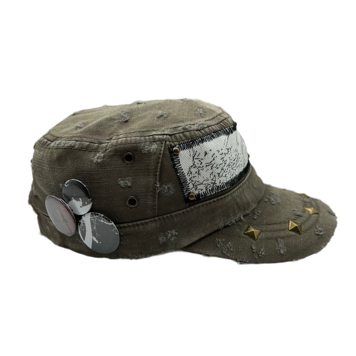 1 of 1 Handcrafted Military Cap–Sandstorm