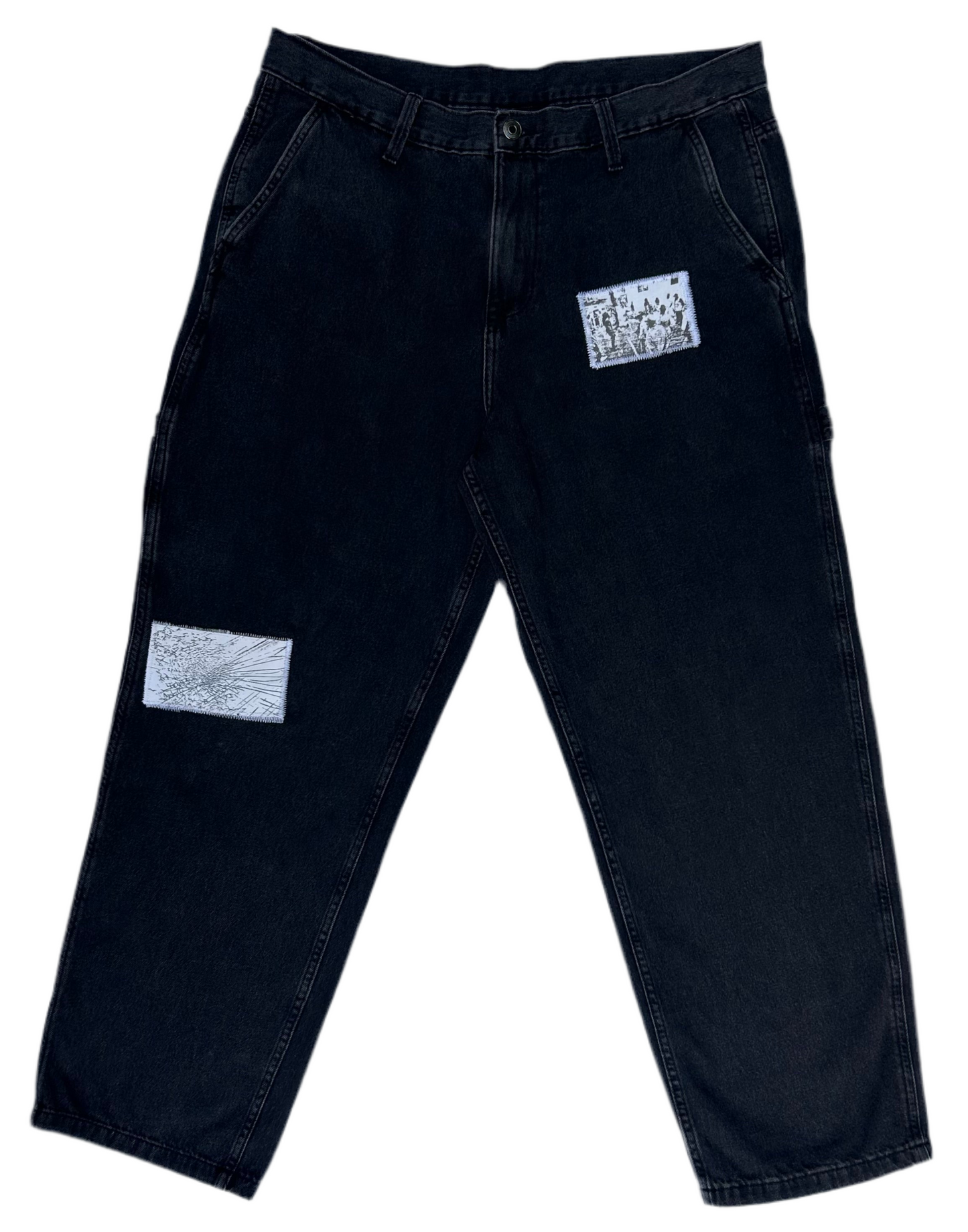 1 of 1 Handcrafted Black Carpenter Jeans