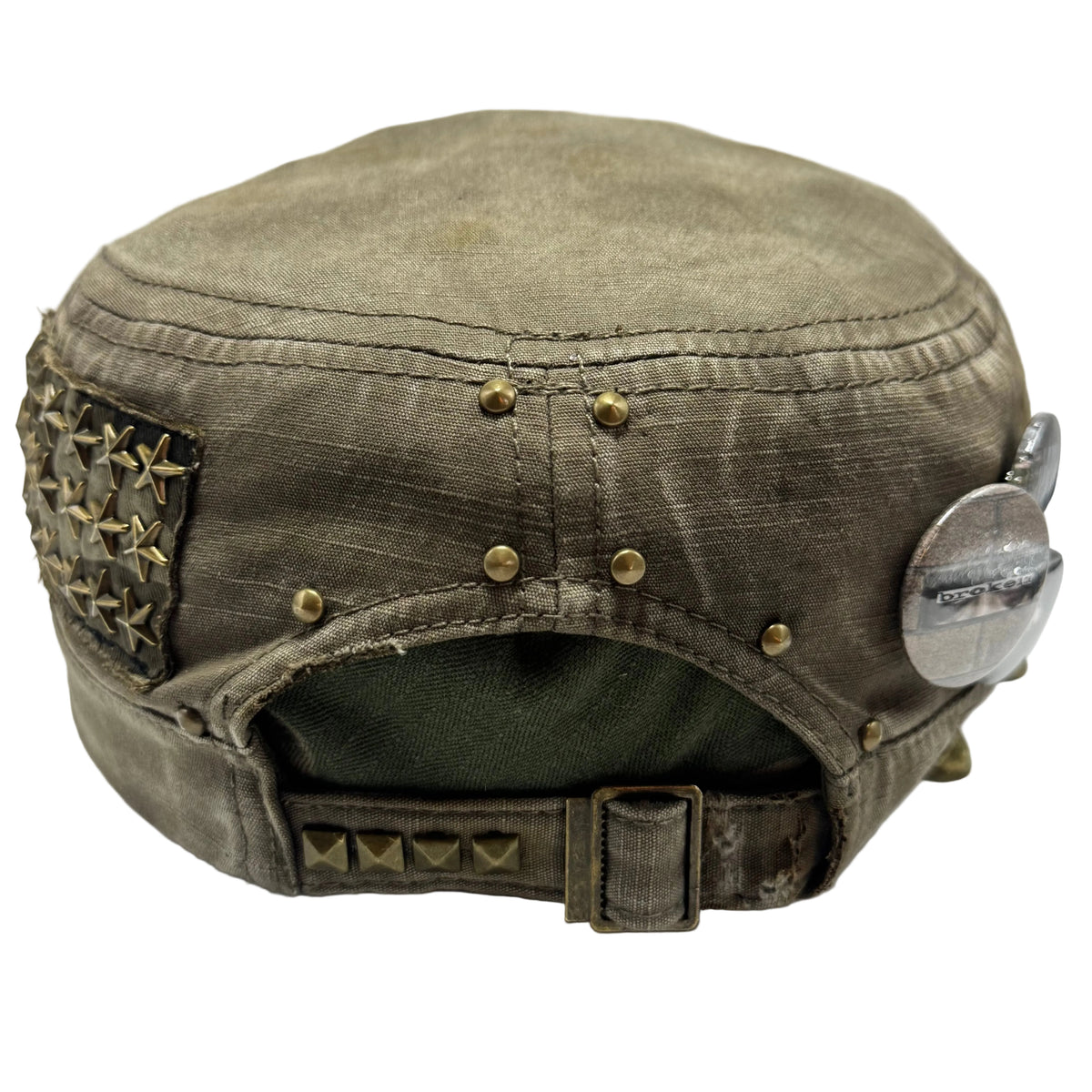 ‘singed shrapnel’ military cap