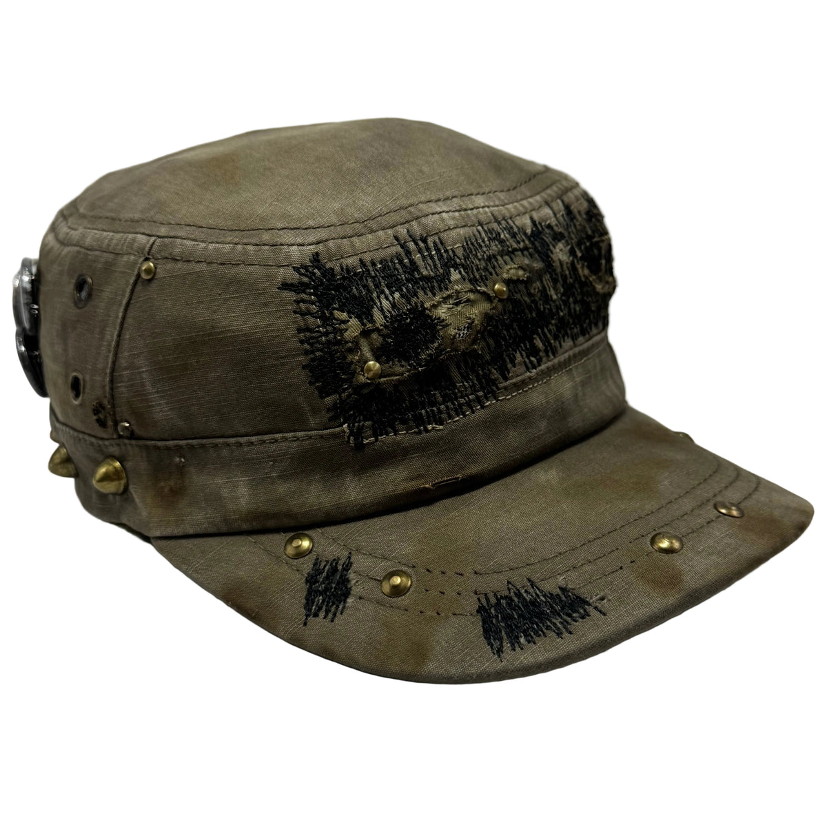 ‘singed shrapnel’ military cap