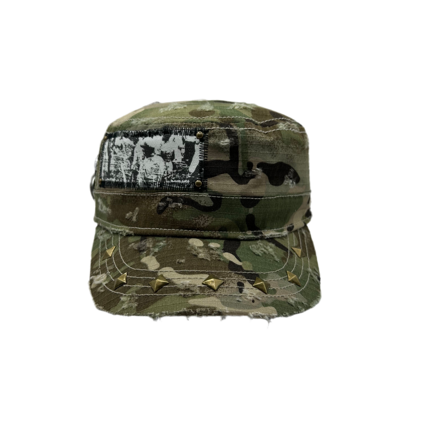 1 of 1 Handcrafted Military Cap–Deadleaf