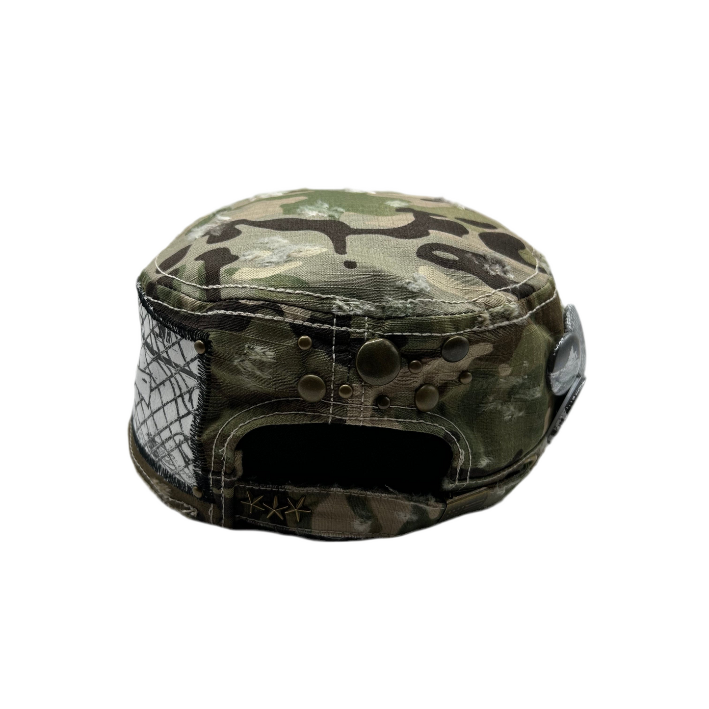 1 of 1 Handcrafted Military Cap–Deadleaf