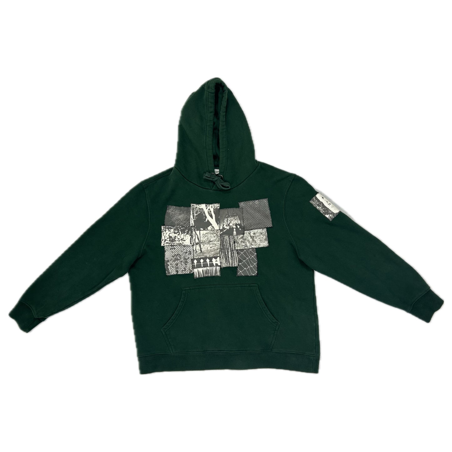 Custom Patchwork Hooded Sweatshirt