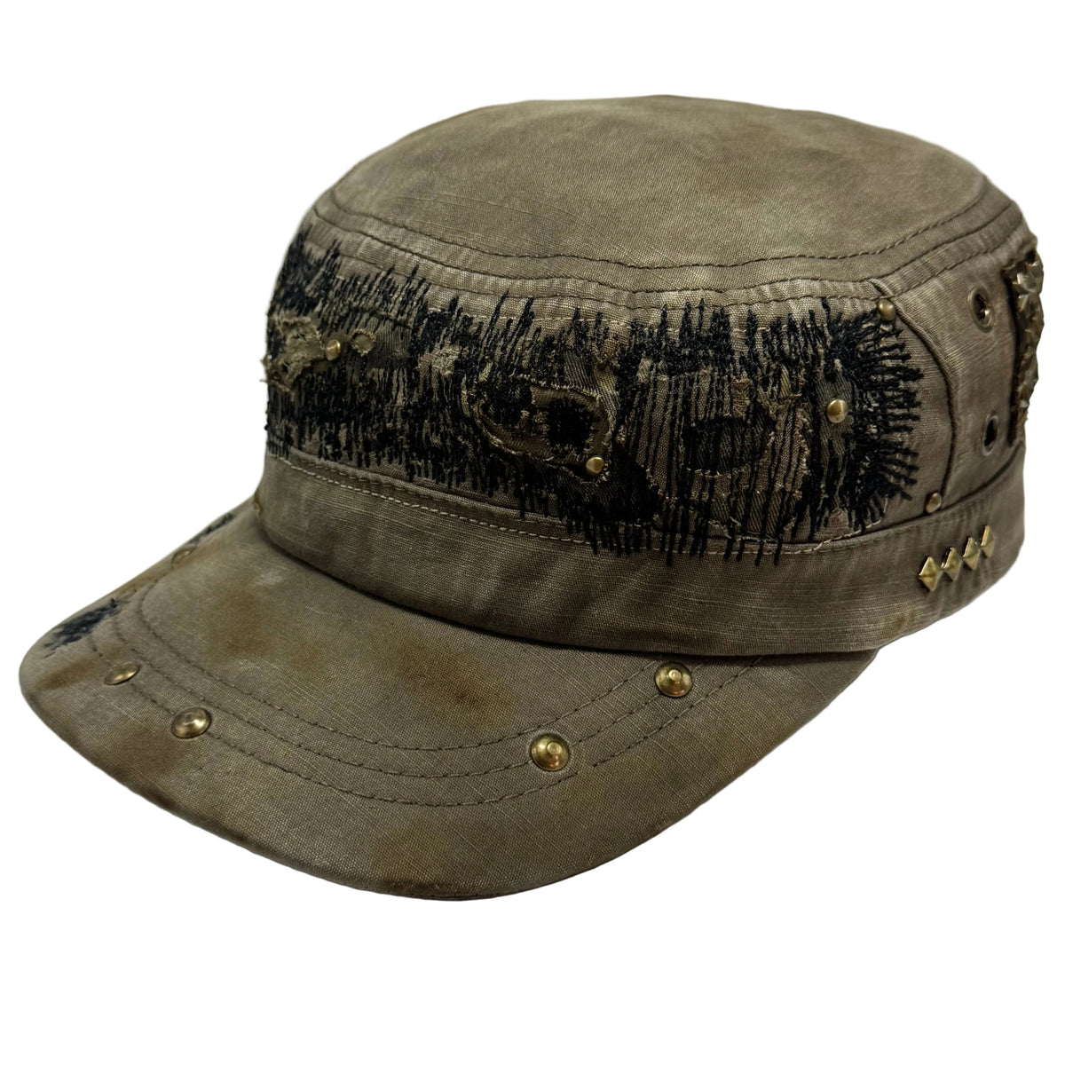 ‘singed shrapnel’ military cap