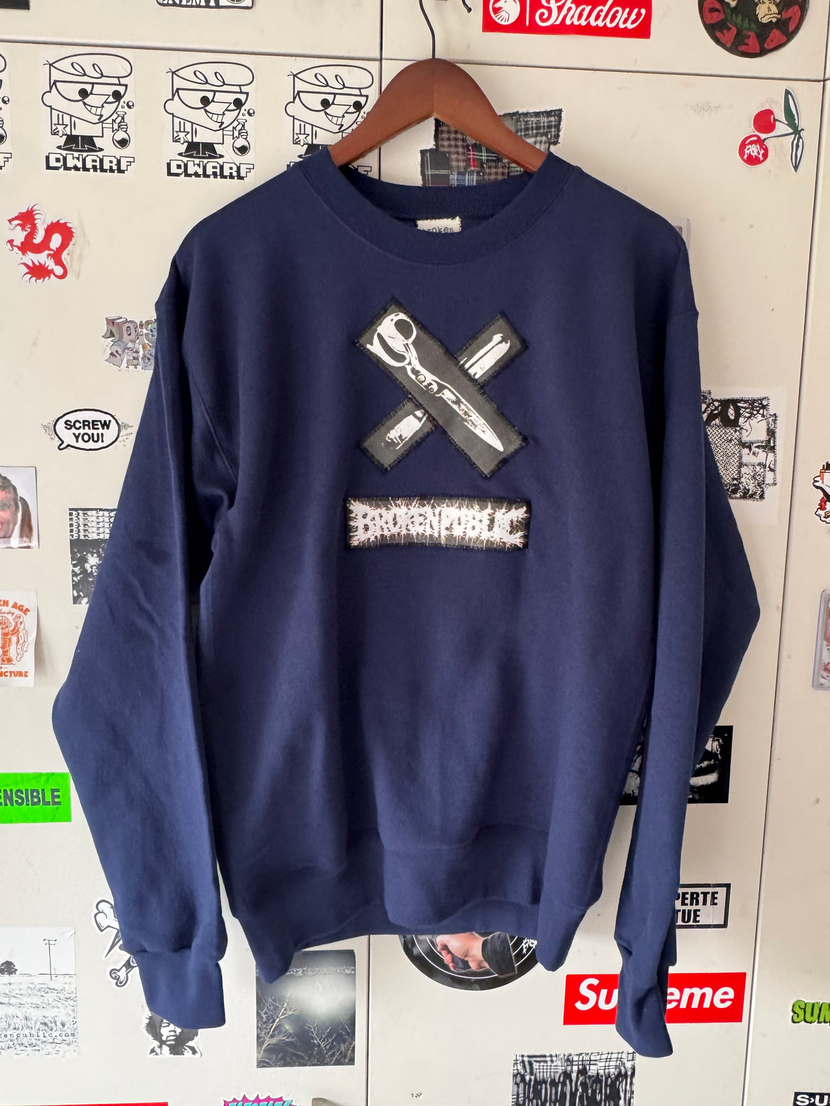 custom patchwork heavyweight crewneck—bern