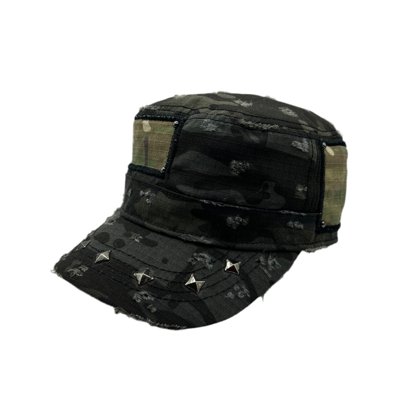 1 of 1 Handcrafted Military Cap–Night Camouflage