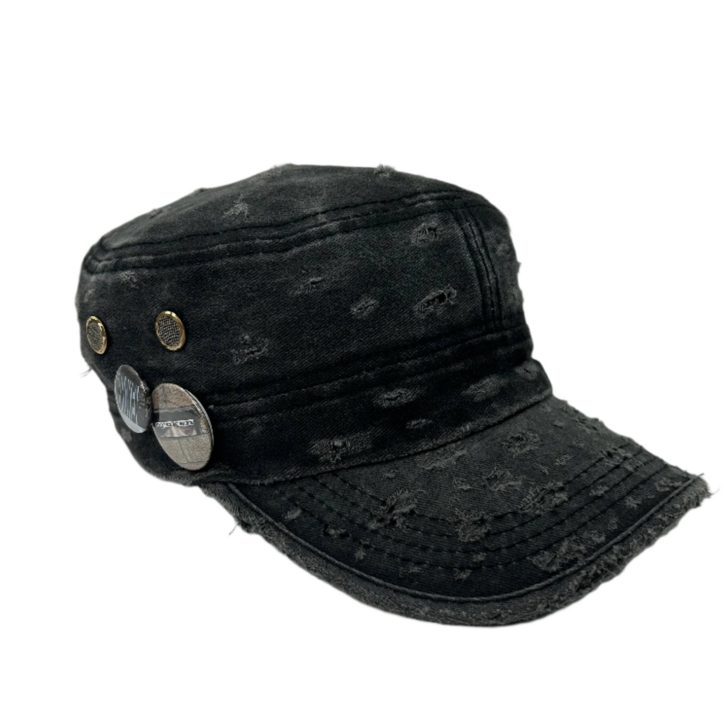 Custom Military Cap–Charcoal