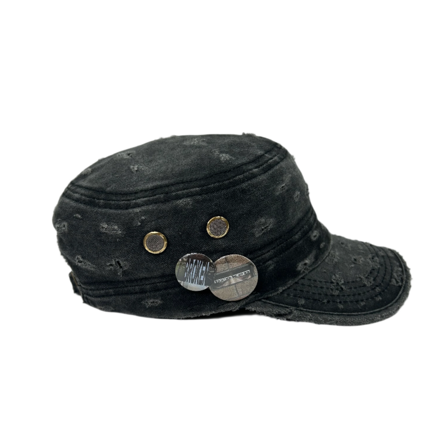 Custom Military Cap–Charcoal