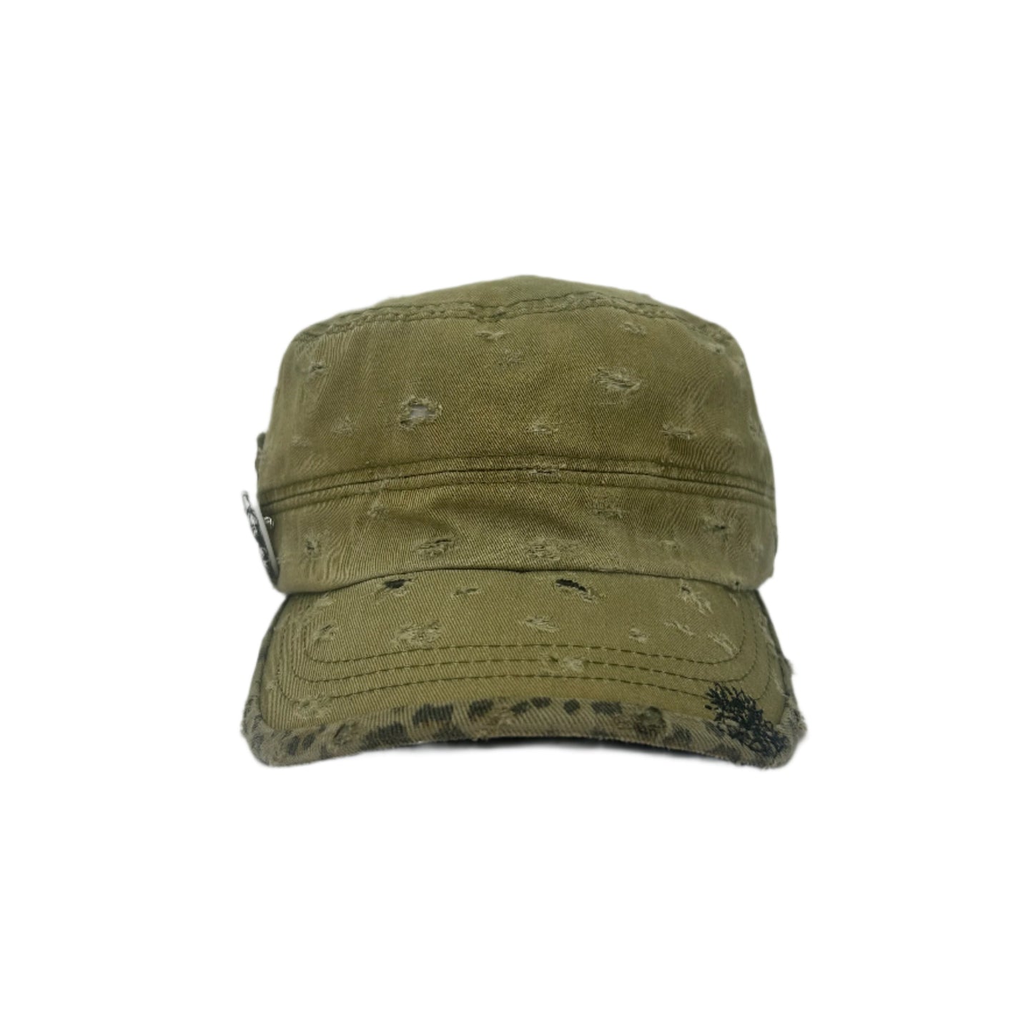 Custom Military Cap–Khaki Cheetah