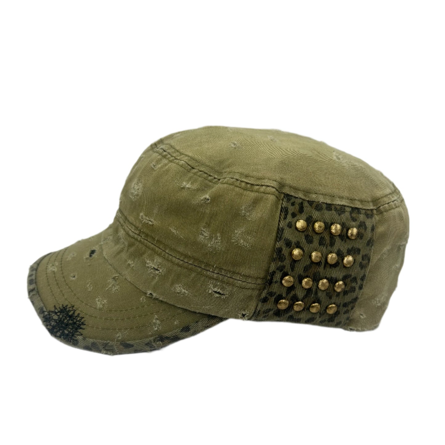  Custom Military Cap–Khaki Cheetah