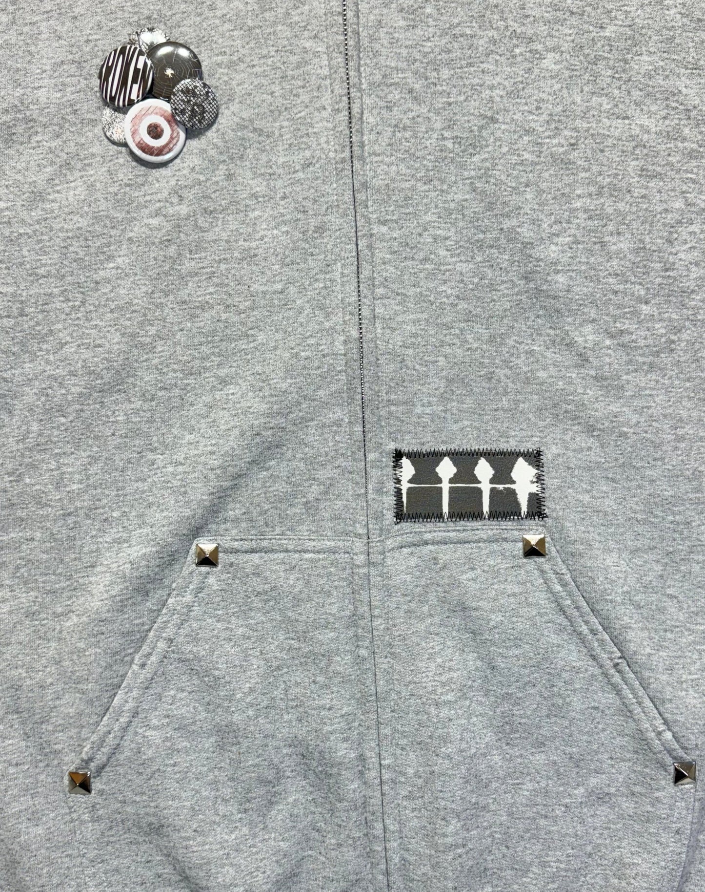 1 of 1 Zip-Up Hooded Sweatshirt–Smoke