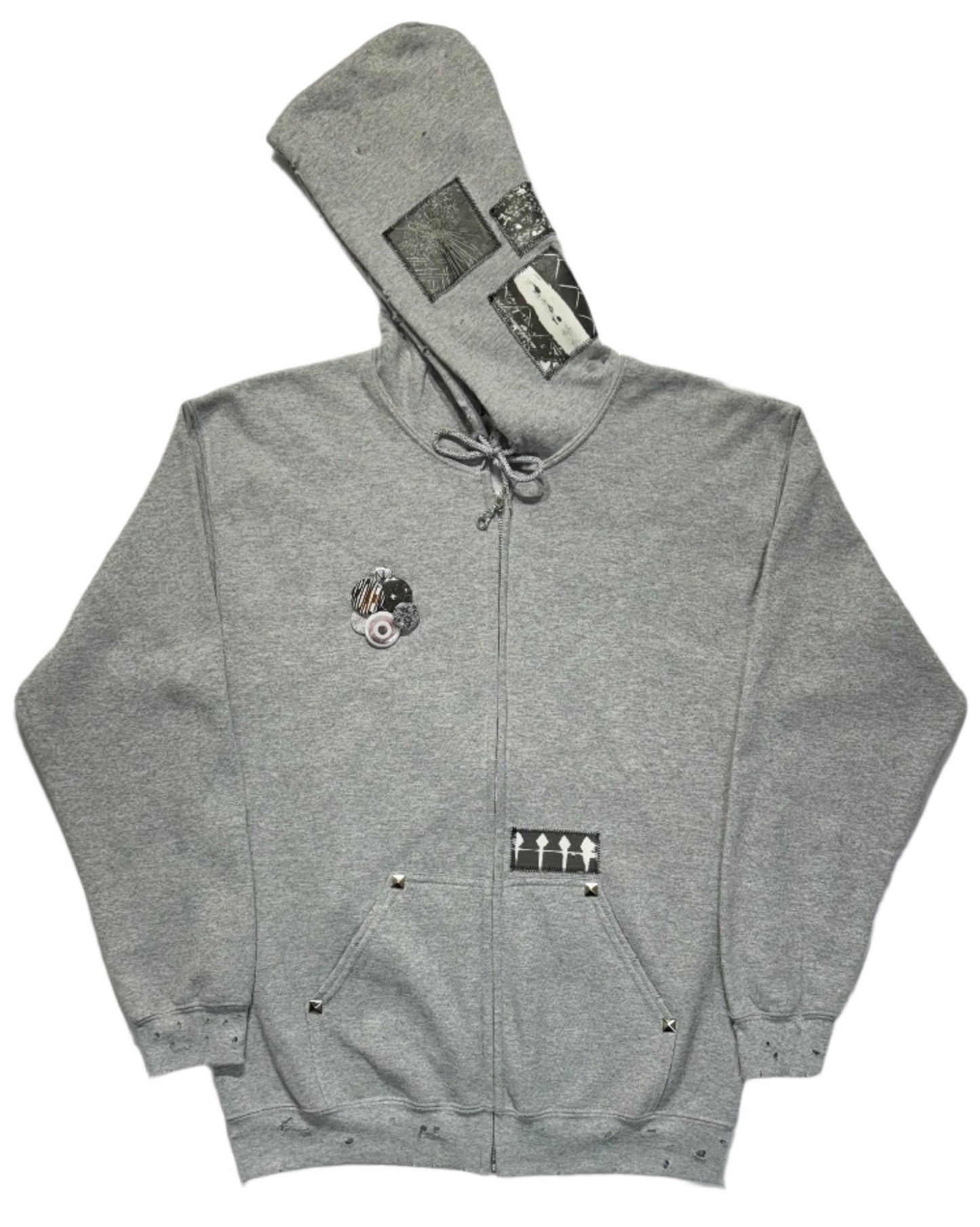 1 of 1 Zip-Up Hooded Sweatshirt–Smoke