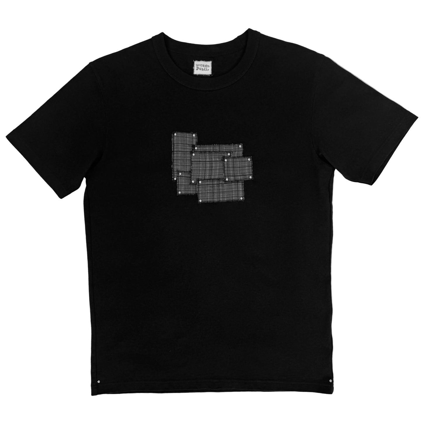 “Gunmetal” Tartan Patchwork Shirt