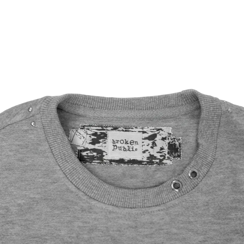 “Charcoal” Patchwork Sweatshirt