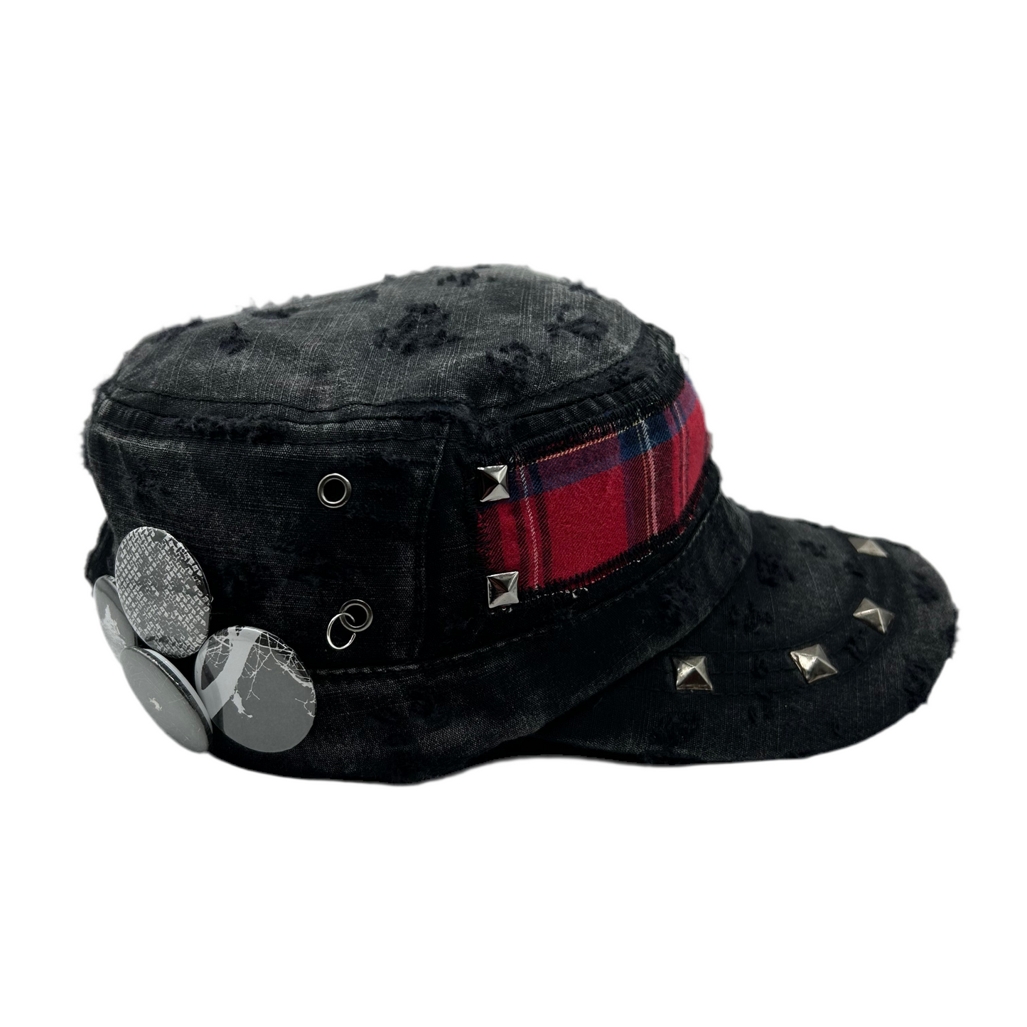 1 of 1 Handcrafted Military Cap–Tartan