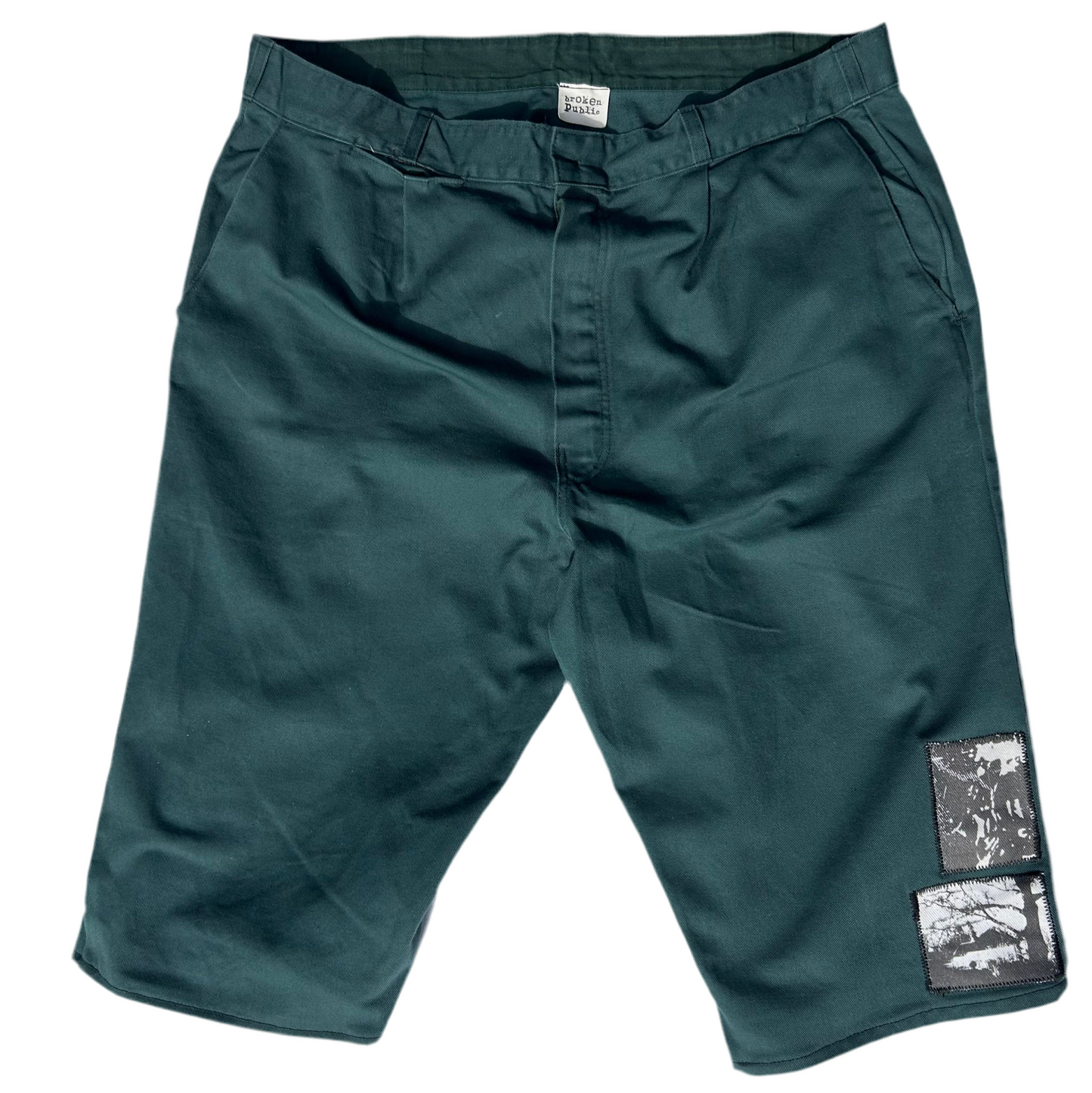1 of 1 Handcrafted Green Jorts