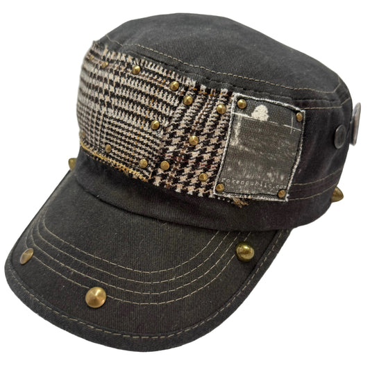 'houndstooth' military cap