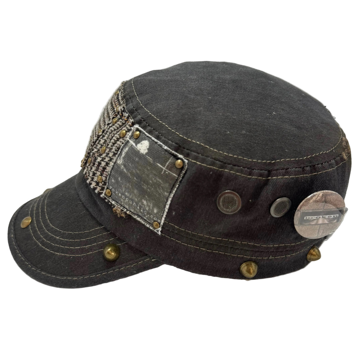 'houndstooth' military cap