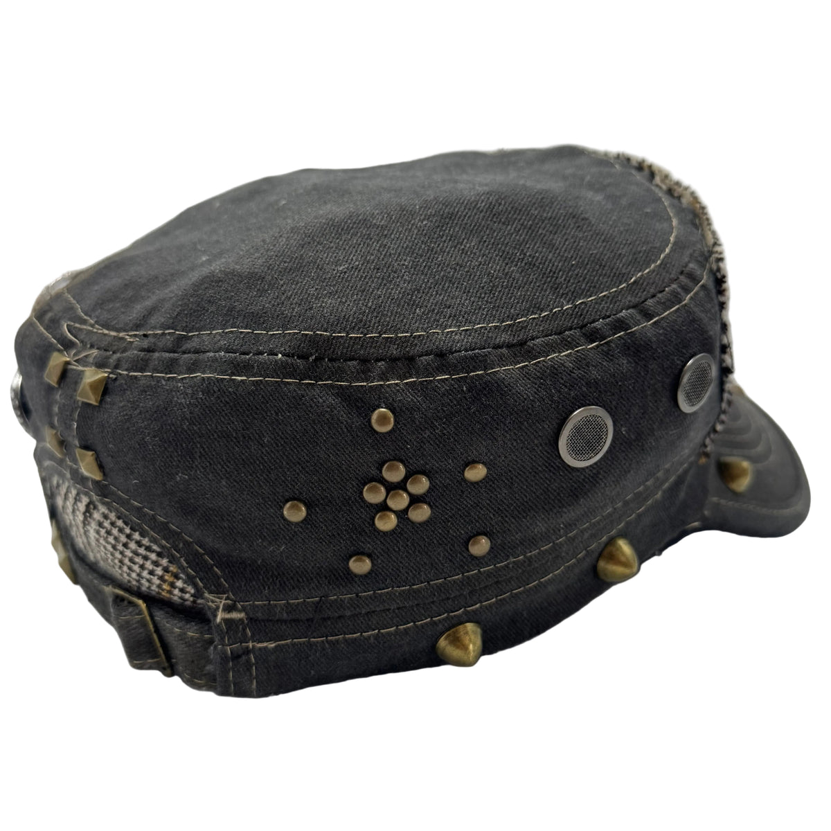 'houndstooth' military cap