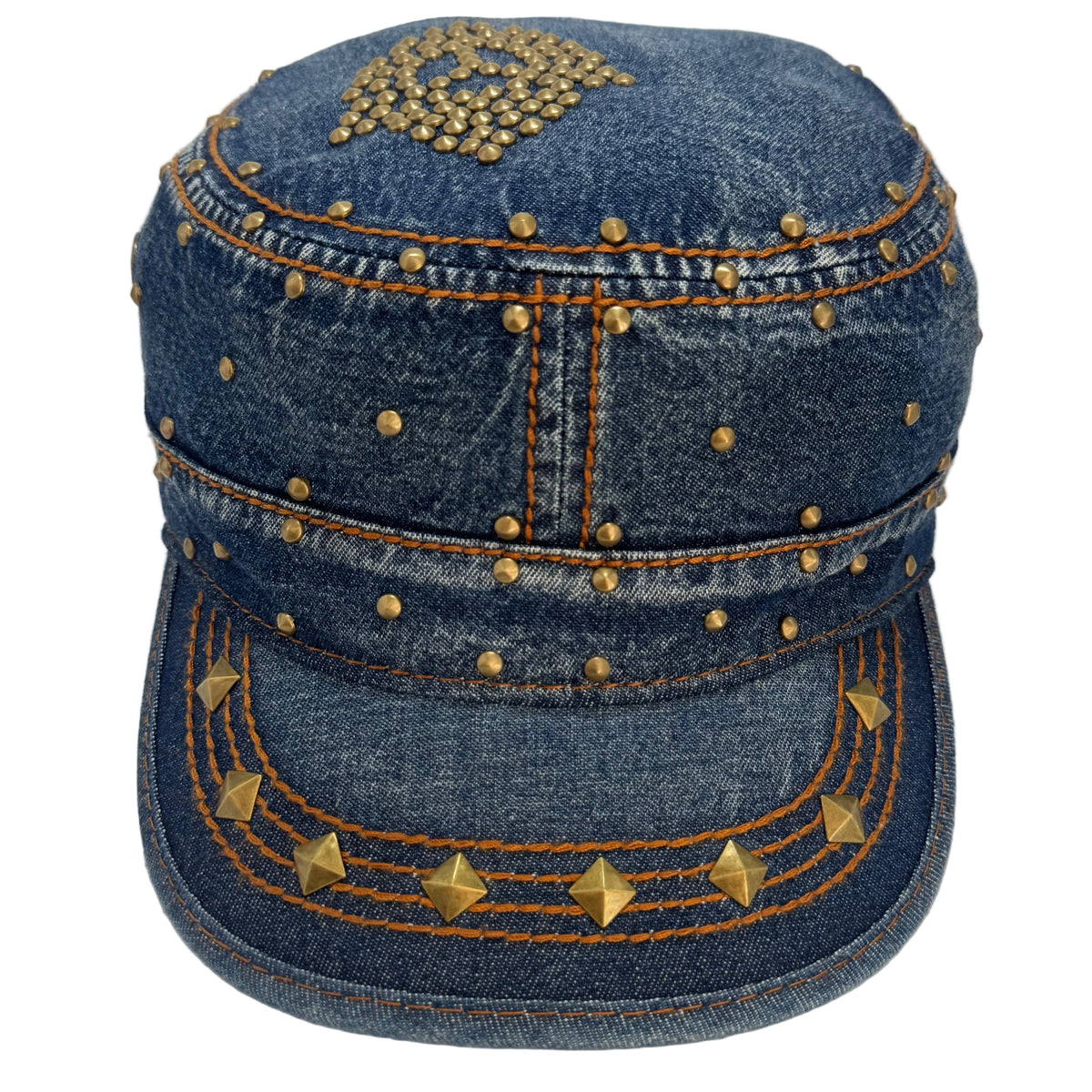 'peace' denim military cap