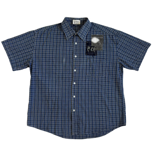 'coastal' tartan button-up