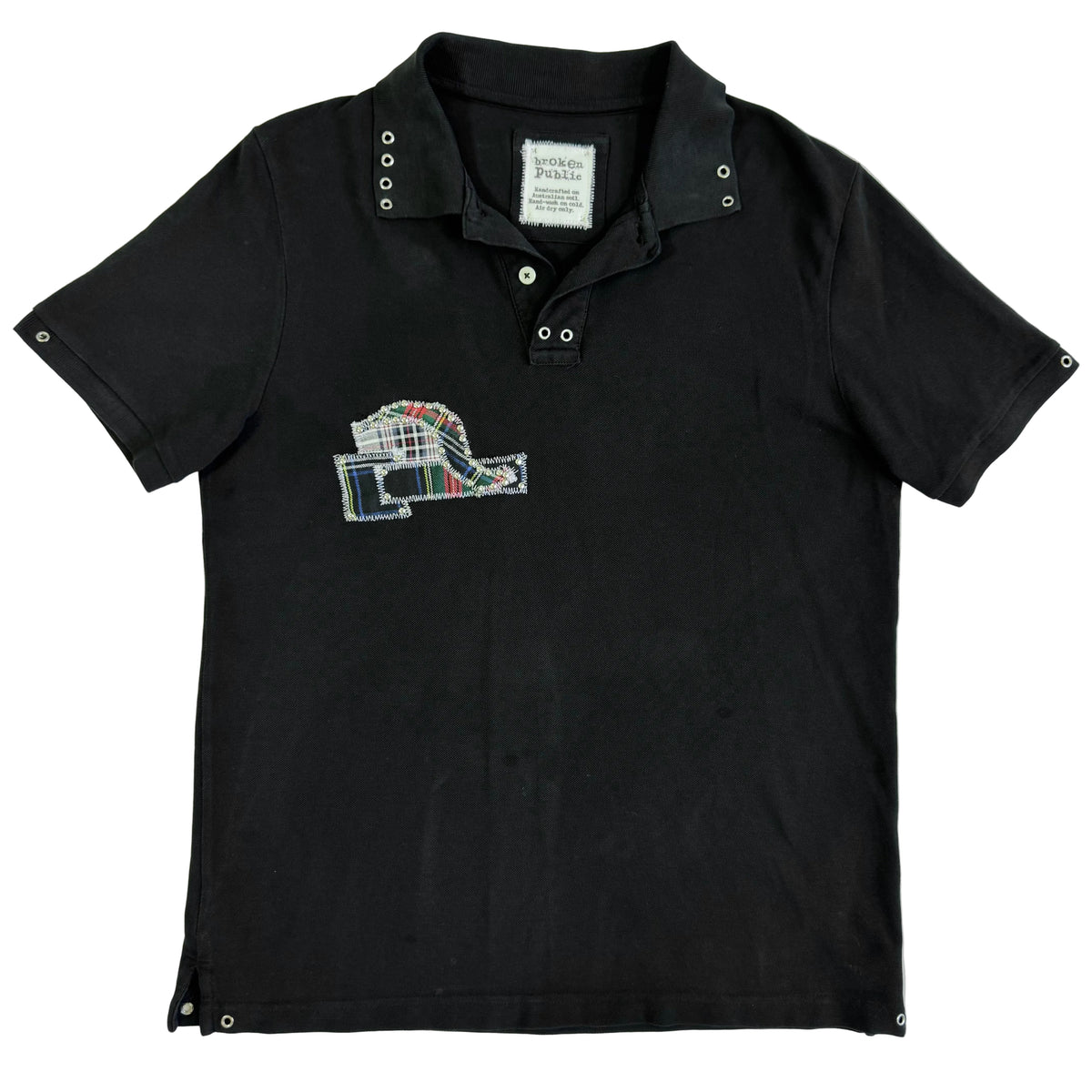'glare' patchwork polo shirt