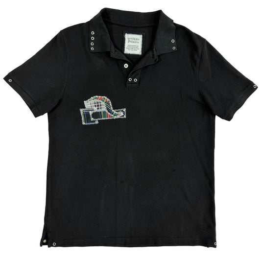 'glare' patchwork polo shirt