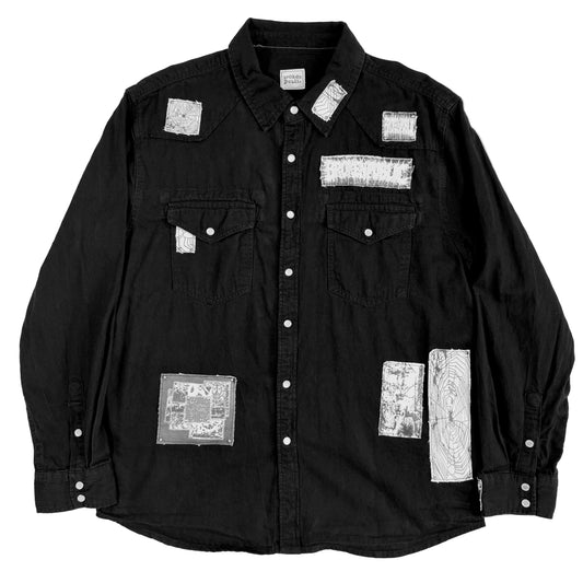 'nocturnal' patched button up