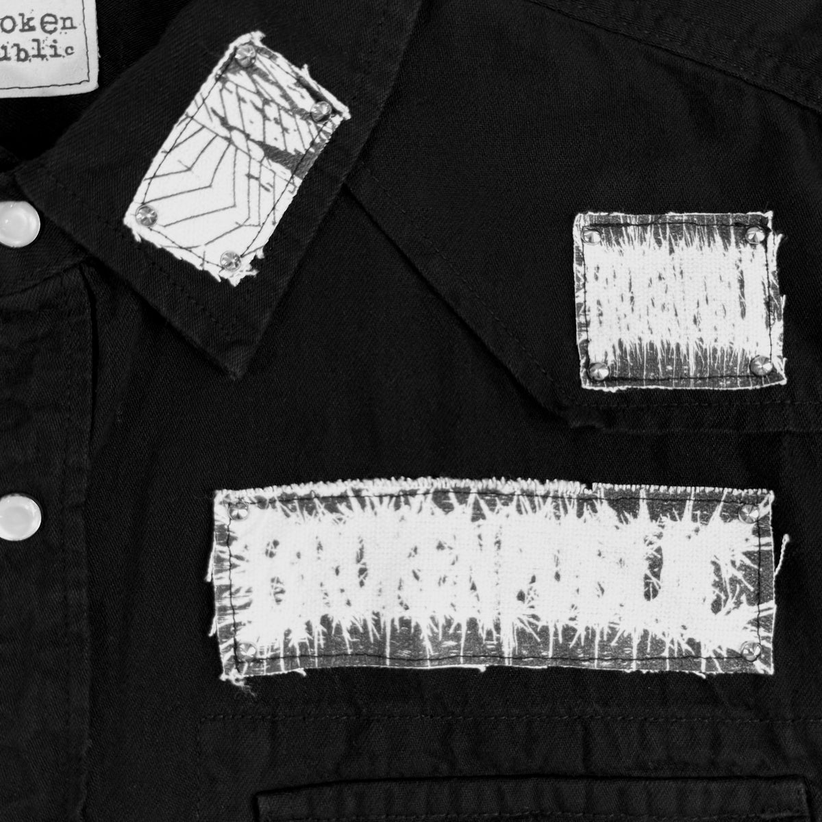'nocturnal' patched button up
