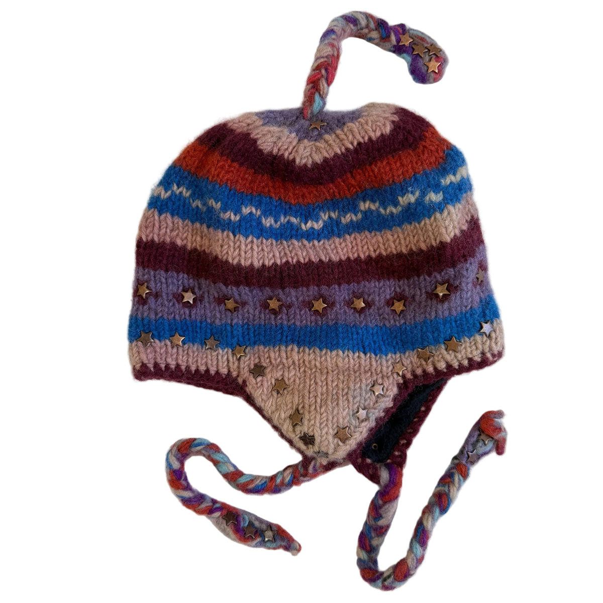 star studded multicolour peruvian beanie