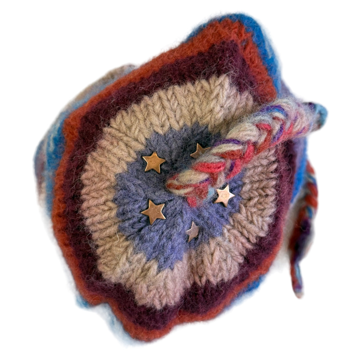 star studded multicolour peruvian beanie