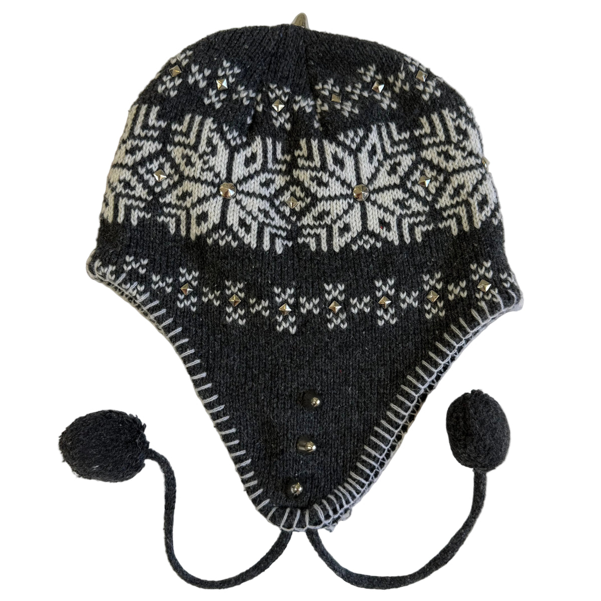 ‘peruvian’ riveted beanie