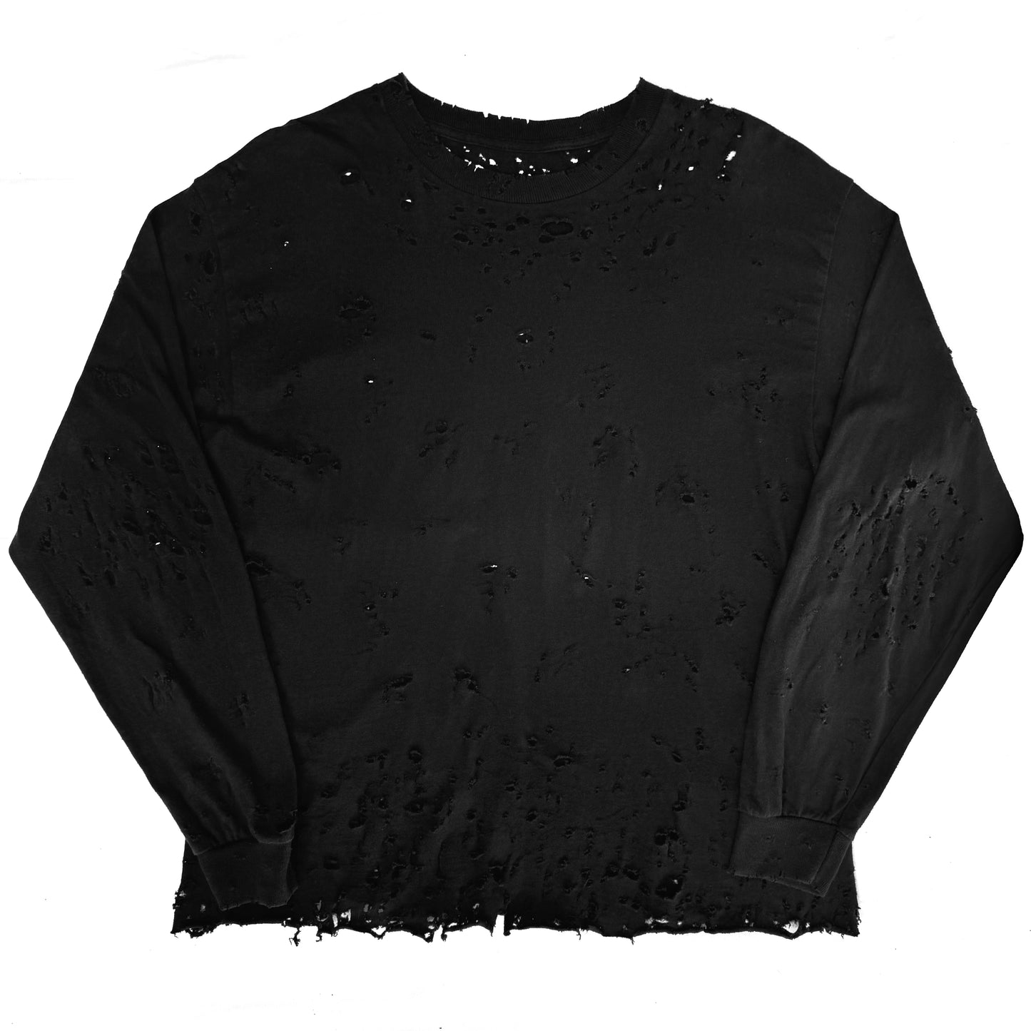 Distressed Handworked Long Sleeve T-Shirt by BrokenPublic