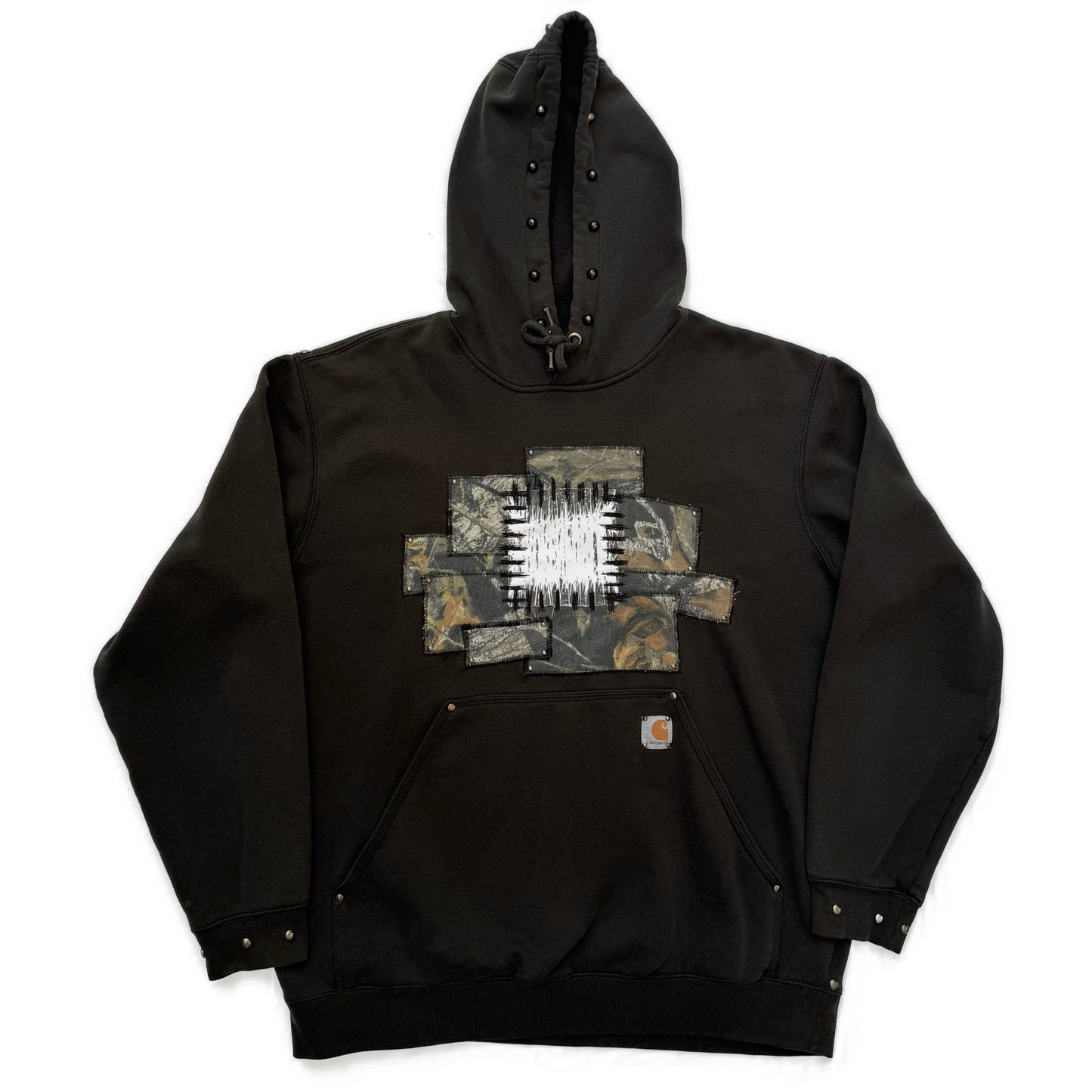 reworked patchwork carhaart hoodie