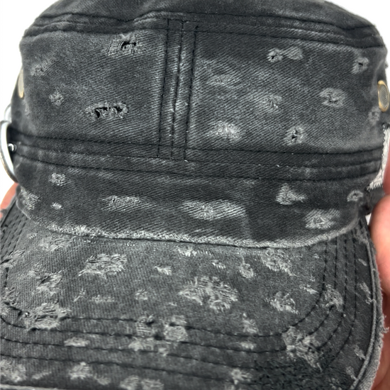 Custom Military Cap–Charcoal