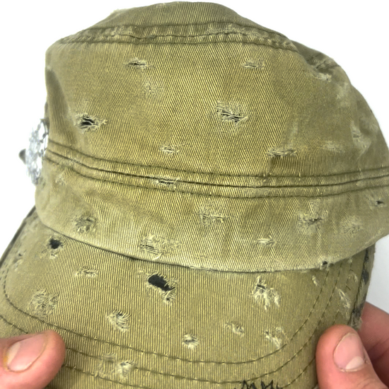 Custom Military Cap–Khaki Cheetah